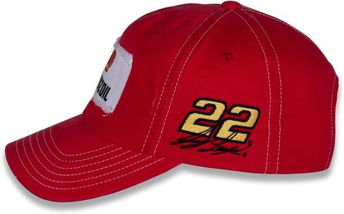 Joey Logano #22 NASCAR 2024 Pennzoil Racing Vintage Patch Stressed Brim Red Hat in Saudi Arabia