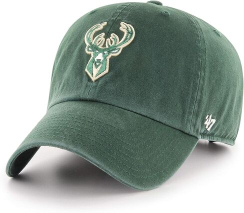 '47 NBA Unisex-Adult Clean Up Adjustable Hat Cap One Size Fits All (Milwaukee Bucks) Multi in Saudi Arabia