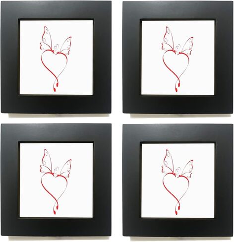 6x6 Picture Frame Black with 4x4 Mat, Pack of 2. Solid Wood, Glass Front,4 Panels (2 High Definition Glass, 2 Plexiglass), Display for Wall or for Tabletop. in Saudi Arabia