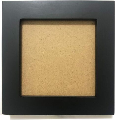 6x6 Picture Frame Black with 4x4 Mat, Pack of 2. Solid Wood, Glass Front,4 Panels (2 High Definition Glass, 2 Plexiglass), Display for Wall or for Tabletop. in Saudi Arabia