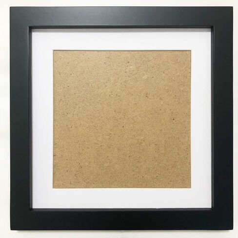 6x6 Picture Frame Black with 4x4 Mat, Pack of 2. Solid Wood, Glass Front,4 Panels (2 High Definition Glass, 2 Plexiglass), Display for Wall or for Tabletop. in Saudi Arabia