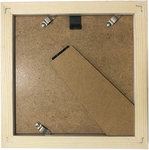 6x6 Picture Frame Black with 4x4 Mat, Pack of 2. Solid Wood, Glass Front,4 Panels (2 High Definition Glass, 2 Plexiglass), Display for Wall or for Tabletop. in Saudi Arabia
