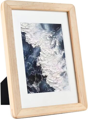 Black Minimalist Wood 5x7 Picture Frame with 3.5x5 Mat,Wall Hanging or Tabletop Display in Saudi Arabia