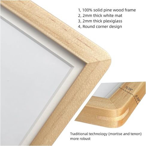Black Minimalist Wood 5x7 Picture Frame with 3.5x5 Mat,Wall Hanging or Tabletop Display in Saudi Arabia