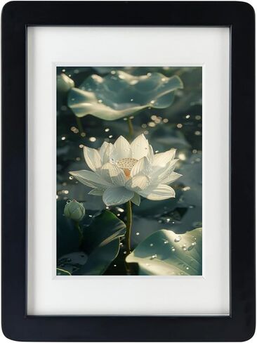 Black Minimalist Wood 5x7 Picture Frame with 3.5x5 Mat,Wall Hanging or Tabletop Display in Saudi Arabia