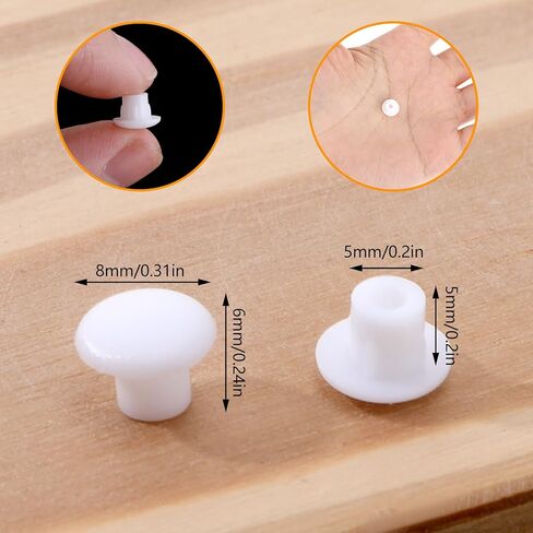400 قطعة من سدادات الفتحات البلاستيكية، أغطية فتحات المسمار 5 مم، مقابس الأزرار المستديرة، مقابس فتحة الخزانة، قابس الفتحة البيضاء لأرفف خزانة باب الأثاث in Kuwait