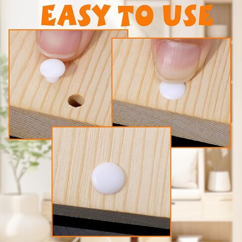 400 قطعة من سدادات الفتحات البلاستيكية، أغطية فتحات المسمار 5 مم، مقابس الأزرار المستديرة، مقابس فتحة الخزانة، قابس الفتحة البيضاء لأرفف خزانة باب الأثاث in Kuwait