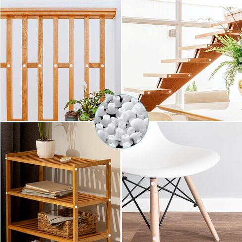 400 قطعة من سدادات الفتحات البلاستيكية، أغطية فتحات المسمار 5 مم، مقابس الأزرار المستديرة، مقابس فتحة الخزانة، قابس الفتحة البيضاء لأرفف خزانة باب الأثاث in Kuwait