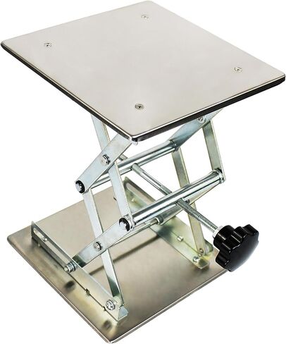 TEXALAN(R) 6x6 Lab Scissor Jack Lift Table SS304 Max. Height of 10" 17.5LBS Load in Saudi Arabia