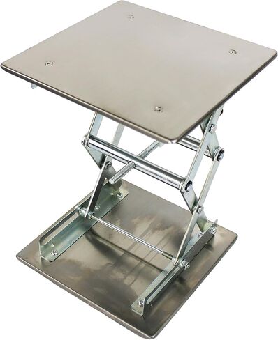 TEXALAN(R) 6x6 Lab Scissor Jack Lift Table SS304 Max. Height of 10" 17.5LBS Load in Saudi Arabia
