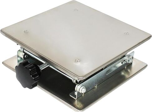 TEXALAN(R) 6x6 Lab Scissor Jack Lift Table SS304 Max. Height of 10" 17.5LBS Load in Saudi Arabia