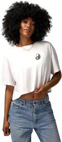 Spiritual Gangster Women's Yin Yang Kaylee Crop Tee in Saudi Arabia