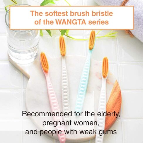Wangta Soft Toothbrush, 6 Pack (Charcoal) – Best Manual Toothbrush for Maximum, Efficient Cleaning and Sensitive Gums and Teeth in Saudi Arabia