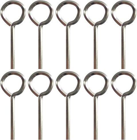 1/8" Standard Hex Dogging Key with Full Loop, Allen Wrench Door Key for Push Bar Panic Exit Devices, Solid Metal - 10 Packs in Saudi Arabia