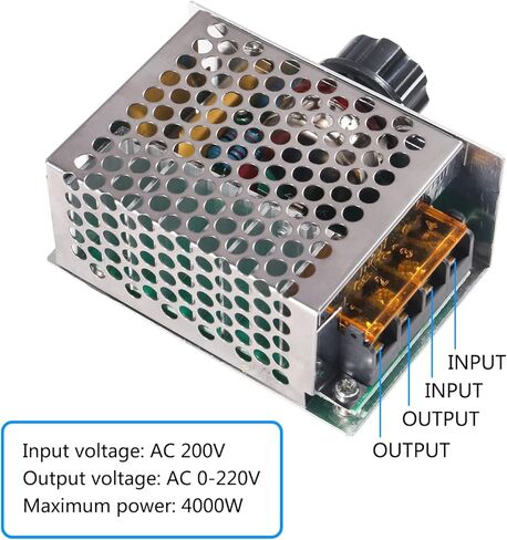 AC 220V 4000W High Power SCR Electronic Voltage Regulator 110V-220V Motor Speed Control Voltage Power Heat Regulator Governor Thermostat Dimmer(4000W) in Saudi Arabia