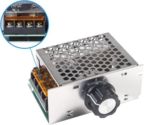 AC 220V 4000W High Power SCR Electronic Voltage Regulator 110V-220V Motor Speed Control Voltage Power Heat Regulator Governor Thermostat Dimmer(4000W) in Saudi Arabia