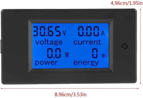 HiLetgo PZEM-051 DC Digital Ammeter Voltmeter DC6.5-100V 0-100A Multi-functional Voltage Current Power Energy LCD Display Meter with 100A Shunt Dual USB Cable in Saudi Arabia