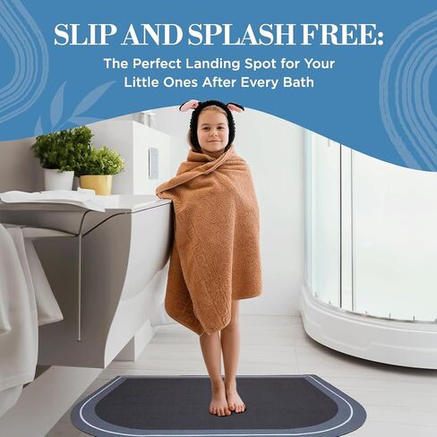Stone Bath Mat 32" x 20" - Diatomaceous Earth Bath Mat - Stone Bath Mats for Bathroom & Absorbent Bath Mat - Bath Stone Mat for Bathroom Mat Quick Dry - Quick Dry Bathroom Mats Non Slip (Grey) in Saudi Arabia