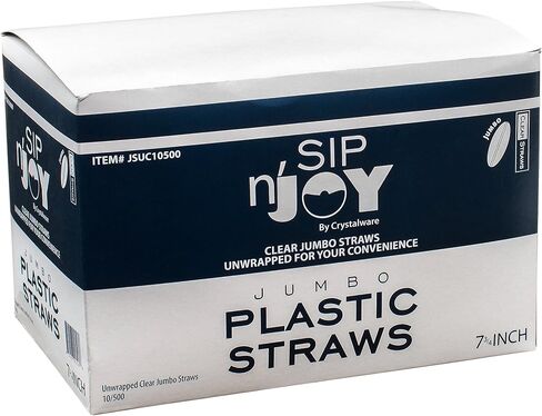 [500-Pack] Plastic Straws - 7.75 Inches Long, Drinking Straws, Standard Size, Bulk Pack (Clear, 500) in Saudi Arabia