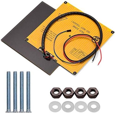 سطح بناء لوحة زجاجية بمنصة Ultrabase مقاس 220 × 220 مم + سرير ساخن من الألومنيوم 12 فولت مع كابل سلكي لـ Anet A8 A6 لـ ANYCUBIC I3 Mega لطابعة Ender 3 /Ender 3 Pro ثلاثية الأبعاد in Kuwait