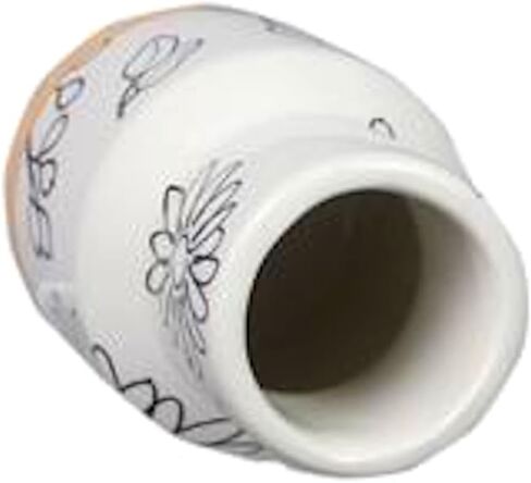 The Bridge Collection 3.93" Black and White Small Floral Vase - Miniature Flower Vase for Home Decor - Black and White Vase for Country, Farmhouse, Cottage Decor in Saudi Arabia