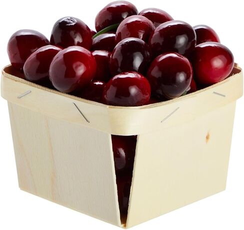 Bright Creations 10 Pack 1-Pint Wooden Berry Baskets for Picking Fruit, Arts and Crafts, Decor, 4 Inch Square Vented Wood Berry Containers in Saudi Arabia