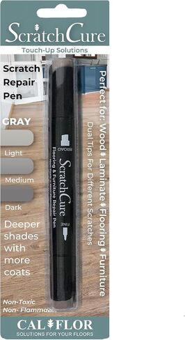 CalFlor ScratchCure Pens Rainbow Pack: 6 Double Tipped Repair Pens for Use on Wood, Laminate, Flooring & Furniture: includes Maple, Chestnut, Cherry, Light Gray, Mahogany and Oak in Saudi Arabia
