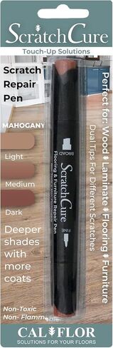 CalFlor ScratchCure Pens Rainbow Pack: 6 Double Tipped Repair Pens for Use on Wood, Laminate, Flooring & Furniture: includes Maple, Chestnut, Cherry, Light Gray, Mahogany and Oak in Saudi Arabia