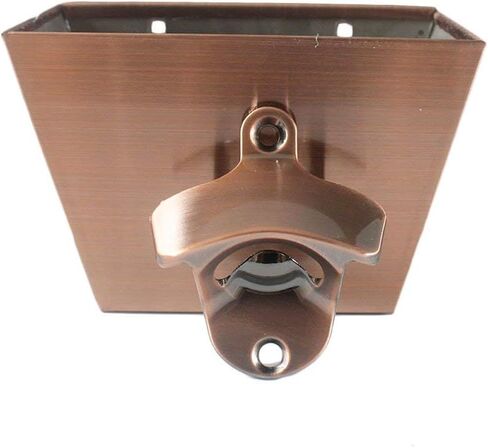 Stainless Beer Cap Opener Wall Mounted Bottle Opener with Cap Catcher Antique Copper in Kuwait
