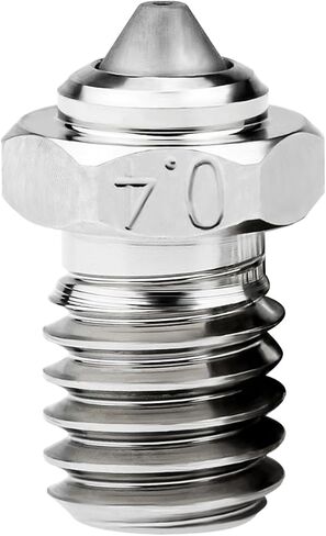 1 قطعة ترقية V6 فوهة ثنائية المعدن 0.4 مم نحاس مطلي بالصلب المقوى متوافق مع 1.75 مم Voron 2.4 V6 Hotend Prusa I3 MK3S Anycubic Kobra Go طباعة ثلاثية الأبعاد PEI PEEK أو ألياف الكربون (My 0.4) in Saudi Arabia