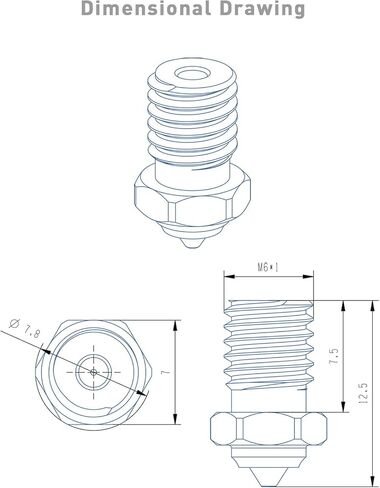 1 قطعة ترقية V6 فوهة ثنائية المعدن 0.4 مم نحاس مطلي بالصلب المقوى متوافق مع 1.75 مم Voron 2.4 V6 Hotend Prusa I3 MK3S Anycubic Kobra Go طباعة ثلاثية الأبعاد PEI PEEK أو ألياف الكربون (My 0.4) in Saudi Arabia