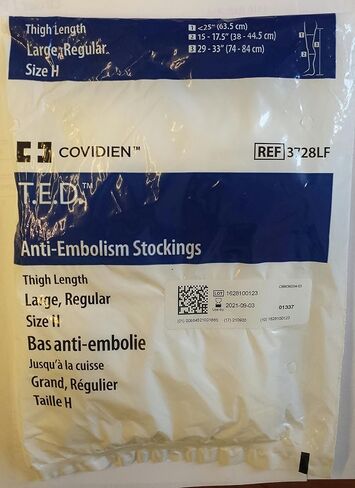 Kendall TED طول الفخذ، مقاس H، كبير عادي، إصبع مفتوح، أبيض، مجموعة واحدة T.E.D in Saudi Arabia