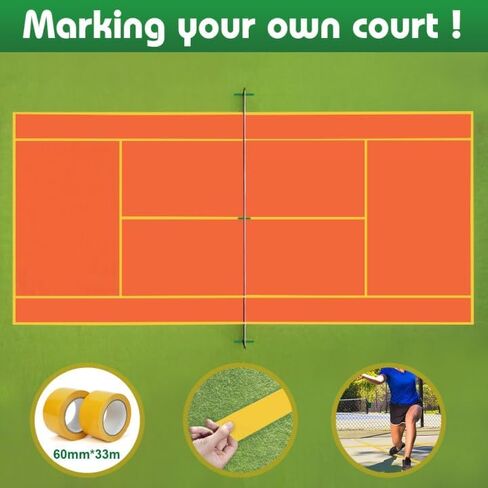 Pickleball Net, Pickleball Net For Driveway With Carrying Bag And Court Marker Tapes, 22ft Usapa Regulation Size Portable Pickleball Net, Steady Metal Frame For All-Weather Resistant Play In Backyards in Saudi Arabia