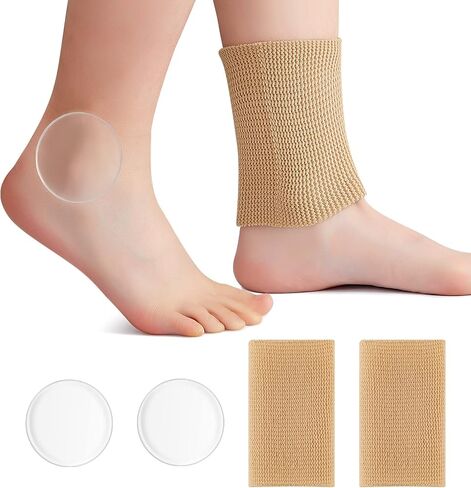 Sratte 4 Pcs Ankle Gel Sleeve Padded Socks Ankle Protector Gel Sleeve Socks Gel Pad Ankle Support Brace Pad Skateboard Accessories for Skating Riding Ankle Protection Foot Support Socks(Gourd) in Saudi Arabia