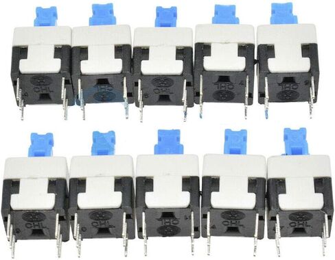 50 قطعة 8 × 8 مللي متر غطاء ذاتي القفل من النوع المربع الأزرق زر التحكم في التبديل in Kuwait