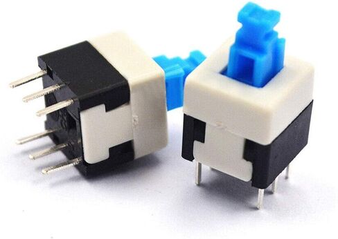 50 قطعة 8 × 8 مللي متر غطاء ذاتي القفل من النوع المربع الأزرق زر التحكم في التبديل in Kuwait