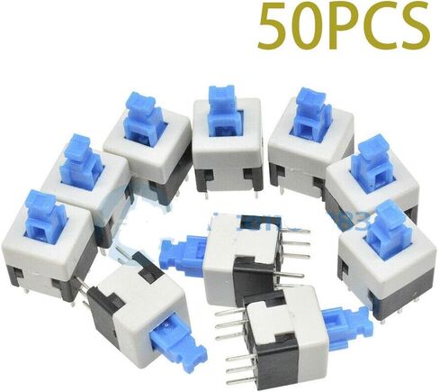 50 قطعة 8 × 8 مللي متر غطاء ذاتي القفل من النوع المربع الأزرق زر التحكم في التبديل in Kuwait