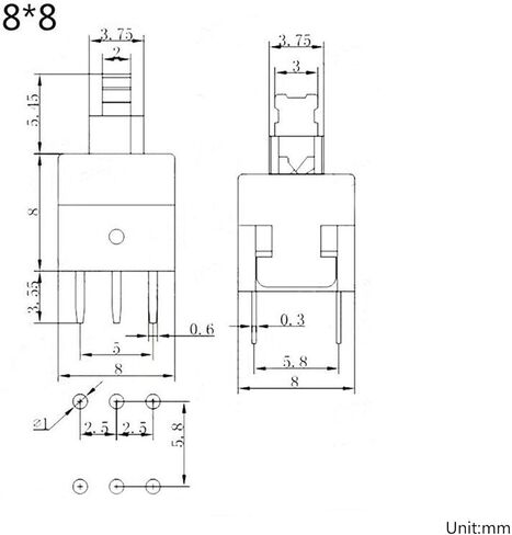 50 قطعة 8 × 8 مللي متر غطاء ذاتي القفل من النوع المربع الأزرق زر التحكم في التبديل in Kuwait