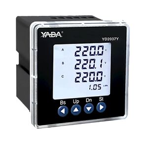 Intelligent Power Meter Multi-Function Three Phase 3-Wire 4-Wire Programmable Electricity Meter Electric Active Energy Meter High Precision Digital Ammeter Watt Meter with RS485 and LCD Display