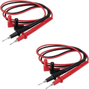 2 Pairs Voltmeter Test Cable 1000V Right Angle Banana Connector to Pointed Test Probe Multimeter 2.7Ft in Saudi Arabia