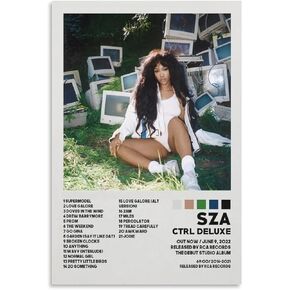 QIAOZ Sza Poster Ctrl Deluxe Album Cover Poster for Room Aesthetic Decorative Painting Canvas Wall Art Bedroom Painting 12x18inch(30x45cm)