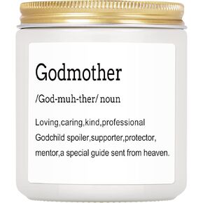 Godmother Gifts, Godmother Gifts for Women, Mothers Day Gift for Godmother - Birthday, Christmas Gifts for Godmother, Godmother Definition Gifts, Godmother Baptism Gifts - 7 oz Lavender Scented Candle