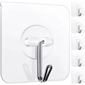 GOT 'EM Universal Adhesive Hooks Medium 12-Pack - Peel & Stick to Wall, Heavy Duty Holds 13 lbs of Towels, Coats, Picture, Plant. 90 Degree Adjust, Water Proof for Indoor/Outdoor, No Tools Needed