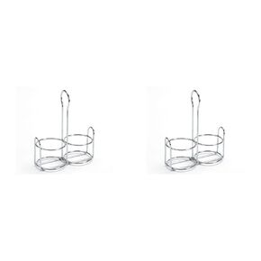 علبة جرة زجاجية صغيرة من American Metalcraft MCADDY، من الفولاذ المقاوم للصدأ، ارتفاع 5-1/2 بوصة، عرض 2-1/4 بوصة، طول 4-1/2 بوصة