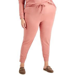 بنطال رياضي للسيدات من Anne Klein Plus Cozy Comfy باللون الوردي 3X in Kuwait
