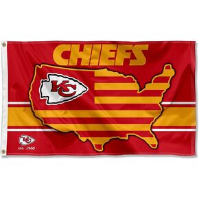 Kansas City Chiefs Nation USA American Country 3x5 Flag