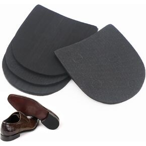 Heel Repair Pad 2 Pairs Rubber Sole Pad 3.5 MM Half Sole Repair Pad Black Resistant Sole Sheet for Leather Shoes Sports Shoes Boots