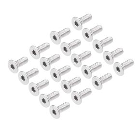 RUIAN M3 x 8mm Flat Head Socket Cap Screws, Machine Screws Inner Hex Screw Fasteners Bolts 304 Stainless Steel Countersunk Connector Fastener Bolts,50Pcs