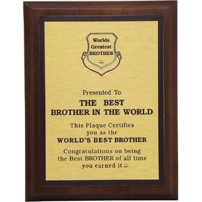 Worlds Greatest Plaques (Best Brother in The World, Gold)