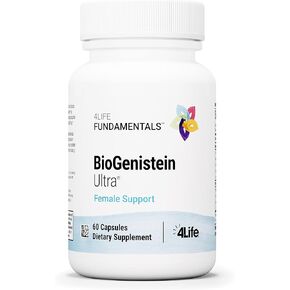 4Life BioGenistein Ultra - Female Hormonal Balance Dietary Supplement - Supports Sleep, Mindset, and Stress - Supplement for Women with Tumeric, L-Theanine, and Quercetin - 60 Capsules